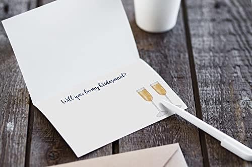 סט של 10 | כרטיס הצעה לשושבינה עם מעטפות לתיבת הצעות לשושבינה ומתנות שושבינה ליום החתונה | כרטיסי תודה לחתונה מצחיקה | עוזרת